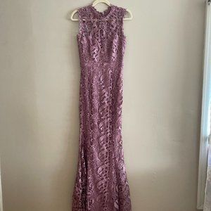 Mauve Purple Lace Dress